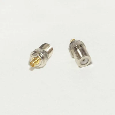 F type female to MCX male plug RF Coaxial Adapter connector Straight for TV - Image 1 of 4