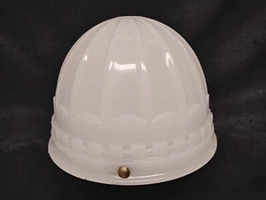 Colgante de vidrio de leche de brascolite 1913 llaves griegas accesorio de pantalla de luz ópalo de 9" x 6" - Imagen 1 de 22