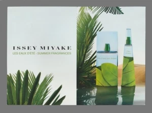 Grande carte publicitaire carton glacé - Eaux d'été d'Issey Miyaké recto verso - Imagen 1 de 2