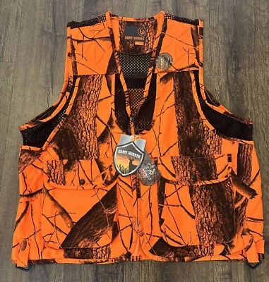 Game Winner Men’s Realtree Piedmont Deluxe Game Vest HD Blaze Sizes S/M,L,2X/3X - Image 1 of 4