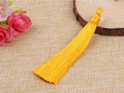 V82(1,10 pcs)  8cm Long tassel   Eyelet  (use for earring bookmark runner dress) - Image 1 of 4