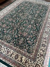 New Fine Quality Green Floral Rug Handmade in India,Stunning Details, 10'x14'