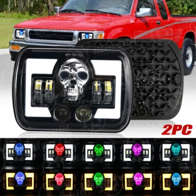 2PC 5x7" 7x6" LED Headlights Hi-Lo DRL For Toyota Pickup 1982-1995 Truck 4Runner - Image 1 of 4