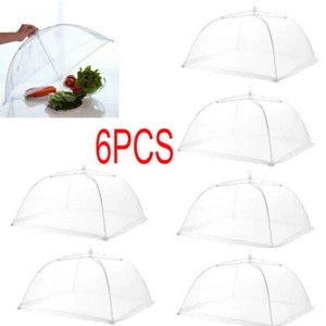 6pcs Large Mesh Screen Food Cover Tent Umbrella Reusable Picnic Food Covers - Picture 1 of 13