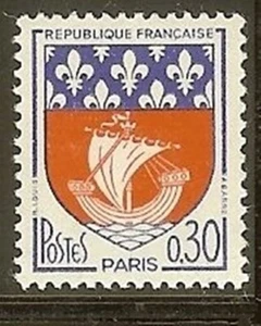 FRANCE STAMP TIMBRE YVERT N° 1354B " BLASON DE PARIS 0,30F " NEUF xx LUXE - Imagen 1 de 1