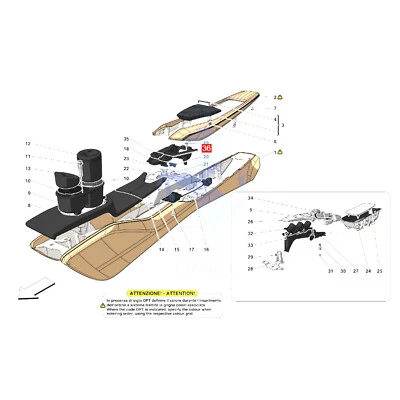 Cubierta de botón de interruptor de ventana eléctrica de consola central para Ferrari 2020-2024 F8 Spider Foto 1 de 4