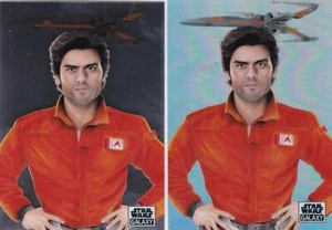 2021 Star Wars Chrome Galaxy Base & Refractor #95 Poe Dameron - Picture 1 of 1