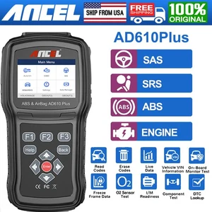 ANCEL AD610 Plus Bidirectional OBD2 Scanner SRS EPB Oil Reset Diagnostic Tool - Picture 1 of 11