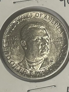 1951 Booker T Washington SILVER Commemorative Half Dollar Coin Philadelphia Mint - Picture 1 of 6