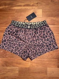 VERSACE UNDERWEAR Brown Leopard All Over Print Swim Shorts Size IT 5 (L) - Picture 1 of 24