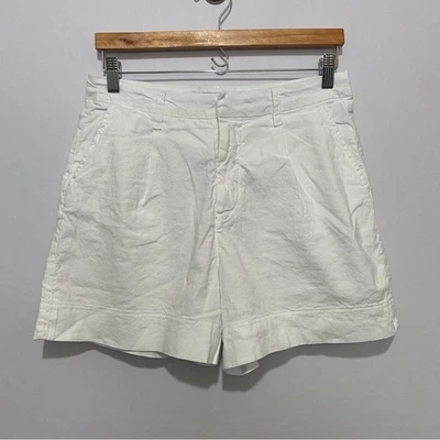 Frank & Eileen Waterford 4,5 дюйма для ходьбы короткие высокая посадка широкие штанины льняная смесь 6 - Изображение 1 из 4