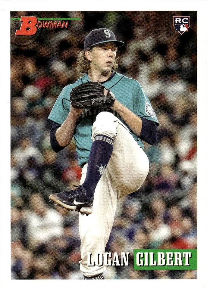 2021 Bowman Heritage #8 Logan Gilbert Seattle Mariners Rookie - Image 1 of 2
