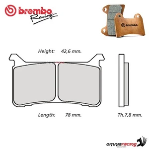 Par de pastillas de freno Brembo Racing Z03 Honda CBR600RR 2021-2024 - Imagen 1 de 5