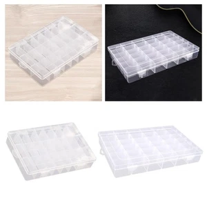 Thread Storage Box Empty Threads Spools Box Embroidery Organizer Compartments - Picture 1 of 14