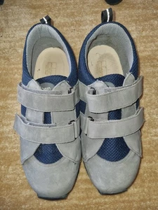 Schein Orthopädischer  Extra Weit Diabetiker  Schuhe Grau/ Blau Gr.45 Leder - Bild 1 von 9