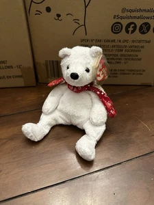 Ty Beanie Babies: Oso de peluche navideño 2000 - Nuevo - Con protector de etiqueta - Imagen 1 de 4