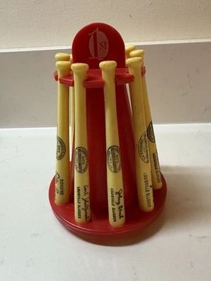 Banco de murciélagos Louisville Slugger de la década de 1960 jugadores famosos Foto 1 de 4