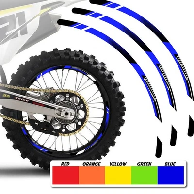 Azul 21 pulgadas. Calcomanía adhesiva de llanta de 18" Dirt Bike A01 para Suzuki DR200S 19 20 21 22 23 Foto 1 de 4