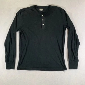 Camisa Denim & Supply Ralph Lauren Henley Para Hombre Grande Negra Manga Larga Algodón - Imagen 1 de 7