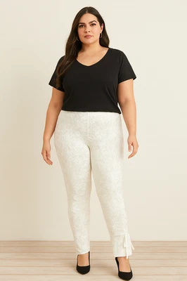 Shein Curve Mujer Terciopelo Salón Disfraz Joggers Leggings Blanco/Plateado Talla 3XL Foto 1 de 4