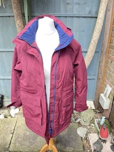 Lands End Womens Waterproof &Windproof Red Coat In Size S Petite - Picture 1 of 15