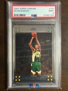 2007 Topps Chrome #131 Kevin Durant SuperSonics Rockets PSA 9 - Picture 1 of 2