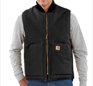 Carhartt Firm Duck Insulated Rib Collar Vest Relaxed Fit Men's LARGE TALL - Picture 1 of 4
