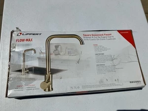 Flow Max™ Square Gooseneck Faucet - Satin Bronze #2024000066 Sink New Open Box - Picture 1 of 11