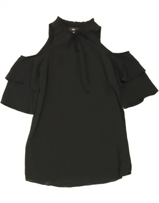 Vestido MOSSIMO Mujer Hombro Descubierto Reino Unido 12 Mediano Negro Poliéster CA09 Foto 1 de 3