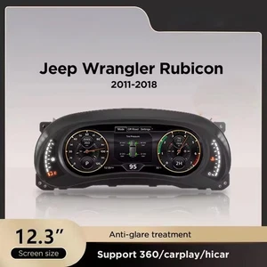 12.3" LCD Dashboard Paneel For Jeep Wrangler Rubicon 2011-2018 Virtuele Cockpit - Bild 1 von 7