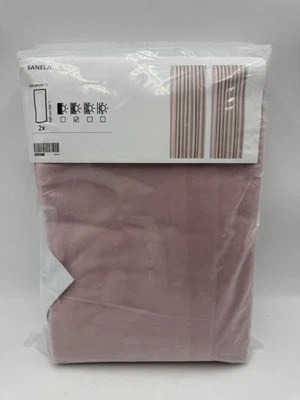 Ikea SANELA Curtains Room Darkening 55" x 98" 1 Pair Light Pink.   L6 - Image 1 of 4