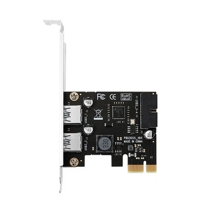 PCI-E Desktop Adapter Card PCI for Express to 2 USB 3.0 Ports with 19-Pin for LI - Image 1 of 4