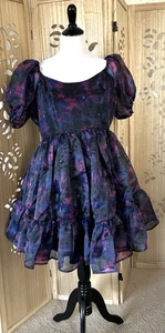 NWT Cosmic Aura Organza Babydoll Celestial Galaxy XL Cosplay Costume Rave - Picture 1 of 7