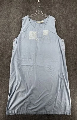 VINTAGE Erika II Plus Size Women’s 3X Denim Prairie Shift Dress Sleeveless - Image 1 of 4