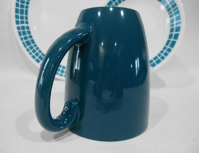 ❤️ 1 TAZA DE PIEDRA Corelle AZUL TURQUESA 11-oz Cepillado Trazos Azulejos Aqua Foto 1 de 4