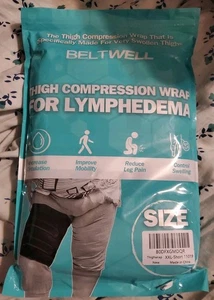 Envolturas de compresión de muslo ajustables Beltwell para linfedema XXL SHORT negras nuevas - Imagen 1 de 5