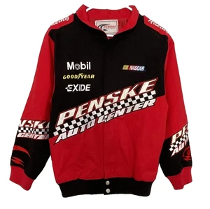 Vintage Penske Auto Center Red Youth M NASCAR Mobil GoodYear Exide Racing Jacket - Bild 1 von 10