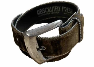 Belt Leather Absolutely Fresh Copper Tone Velvet Size S 26-30 USA Prestige 1 3/8 - Image 1 of 4
