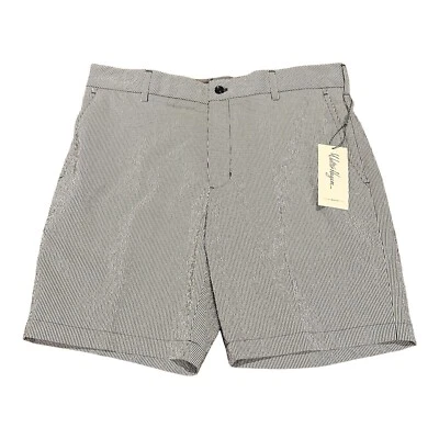 Мужские шорты для гольфа Walter Hagen 35 Clubhouse Seersucker 9 дюймов ремешок с захватом по внутреннему шву - Изображение 1 из 4