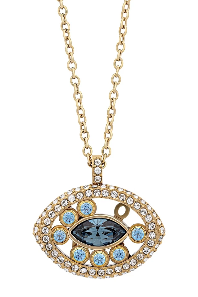 Swarovski Necklace ADMIRATION EVIL EYE PENDANT Yellow Gold -5428336