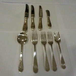 LOT TIFFANY & CO SALEM STERLING SILVER FLATWARE 9 SERVING PIECES - Picture 1 of 4