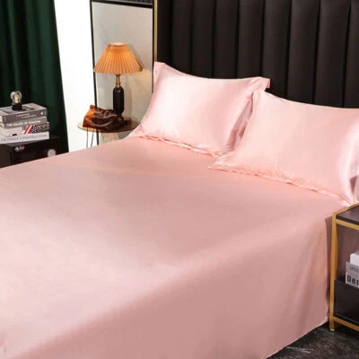 Роскошный приталенный комплект постельного белья из шелка шелковицы простыня на резинке плоская простыня - Изображение 1 из 4