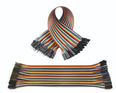 Jump leads for Arduino MALE FEMALE GPIO Jumper CABLE Micro board Pi 40 UK FREE - Image 1 of 4