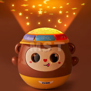 Baby Cartoon Musical Galaxy Projector Ceiling Night Light Moon Star Lamp Toy Kid
