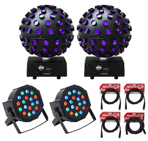 2 American DJ Starburst LED Spheres DJ Lighting Effect+2 Par lights+dmx cables - Picture 1 of 11