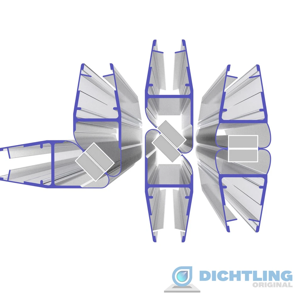 ORIGINAL DICHTLING Duschdichtung Ersatzdichtung Wasserabweiser Duschprofil Duschtürdichtung Magnet