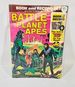 Juego de libros y discos de colección Battle for the Planet of the Apes, 1974, sellado - Imagen 1 de 7