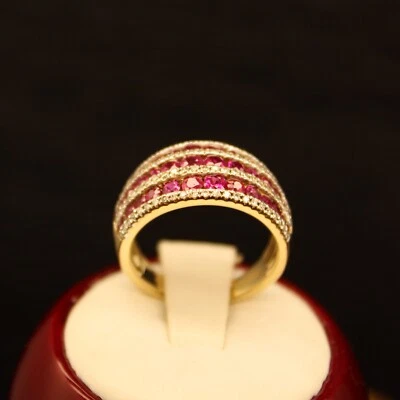 1.79 CTW. Ruby & .40 CTTW. Diamond Ring 9K Yellow Gold - Kallati - Image 1 of 4