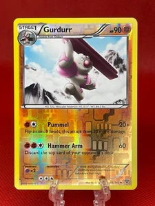 Juego de cartas coleccionables Pokémon Gurdurr XY Base Set 66/146 Holograma inverso Carta inglesa 2014 LP - Imagen 1 de 2