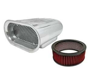 Carburador de cuello lavable Hilborn Style Air Scoop individual 4 barriles 4 BBL 5-1/8" PO - Imagen 1 de 8
